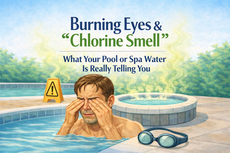 Burning Eyes & “Chlorine Smell”: What Your Pool or Spa Water Is Really Telling You